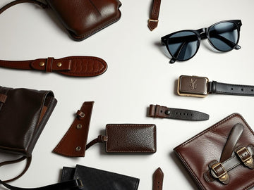 Leather accessories fashion editorial