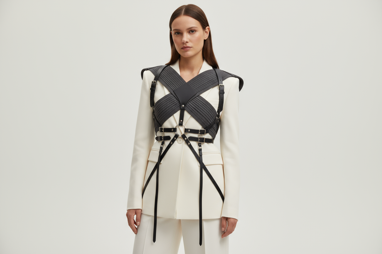 Best selling leather harness and gothic accessories collection from Lunarness - featuring top-rated mens harness, womens body harness, chain belts and chokers