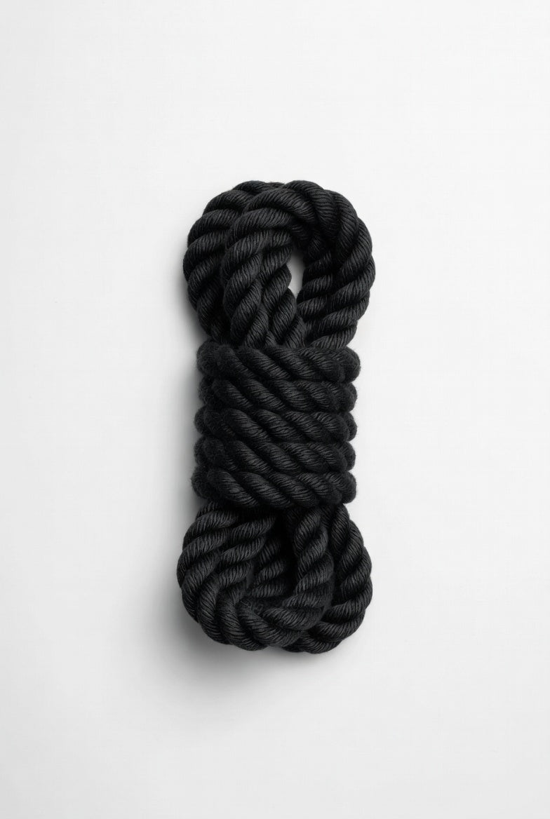 Soft cotton bondage rope for beginners in pink and black