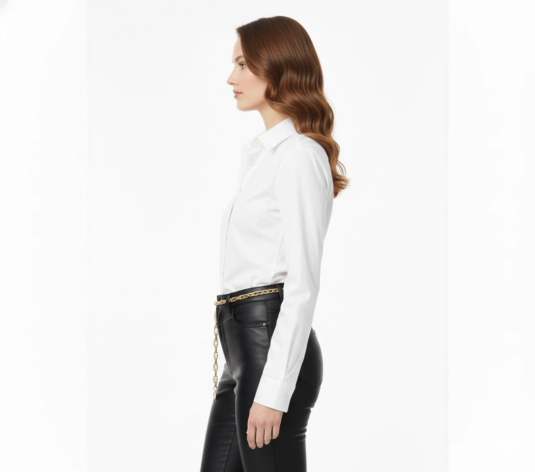 Gold Waist Chain Belt with Heart Charm - Belly Chain Body Jewelry - detail view