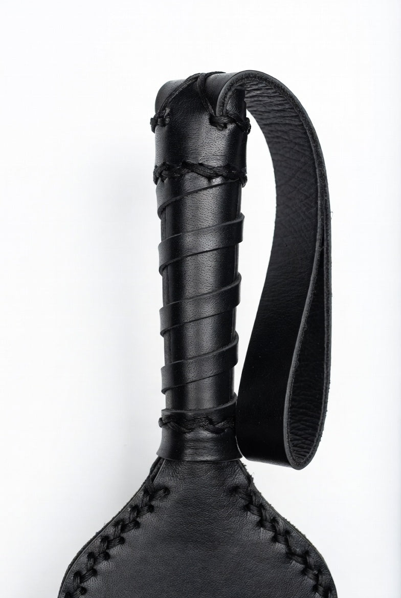 Handcrafted genuine leather spanking paddle for BDSM impact play