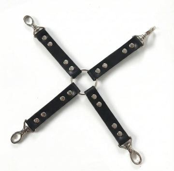 Hogtie 4-Way Connector - X-Shaped - BDSM connector hardware by Lunarness